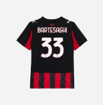 milan home 202526 kids jersey – 33 davide bartesaghi Collection – Official AC Milan Kits Collection - Official AC Milan Kits