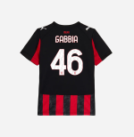 milan home 202526 kids jersey – 46 matteo gabbia Collection – Official AC Milan Kits Collection - Official AC Milan Kits