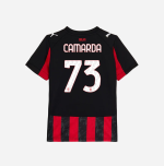 milan home 202526 kids jersey – 73 francesco camarda Collection – Official AC Milan Kits Collection - Official AC Milan Kits