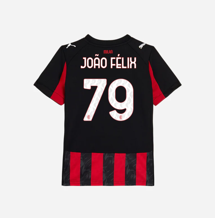 milan home 202526 kids jersey – 79 joao felix Collection – Official AC Milan Kits Collection - Official AC Milan Kits