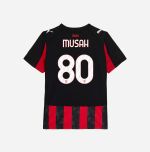 milan home 202526 kids jersey – 80 yunus musah Collection – Official AC Milan Kits Collection - Official AC Milan Kits