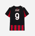 milan home 202526 kids jersey – 9 luka jović Collection – Official AC Milan Kits Collection - Official AC Milan Kits