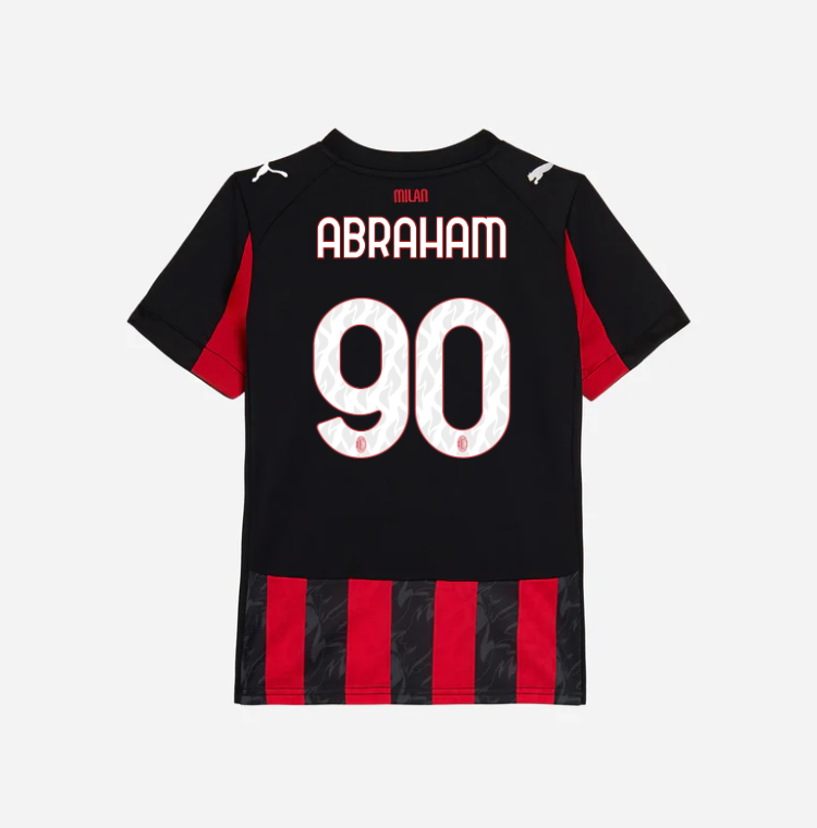 milan home 202526 kids jersey – 90 tammy abraham Collection – Official AC Milan Kits Collection - Official AC Milan Kits