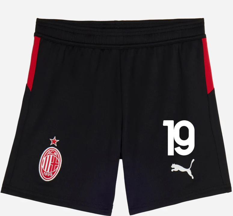 milan home 202526 kids shorts – 19 theo hernández Collection – Official AC Milan Kits Collection - Official AC Milan Kits