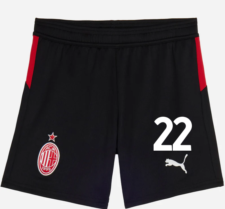 milan home 202526 kids shorts – 22 emerson royal Collection – Official AC Milan Kits Collection - Official AC Milan Kits