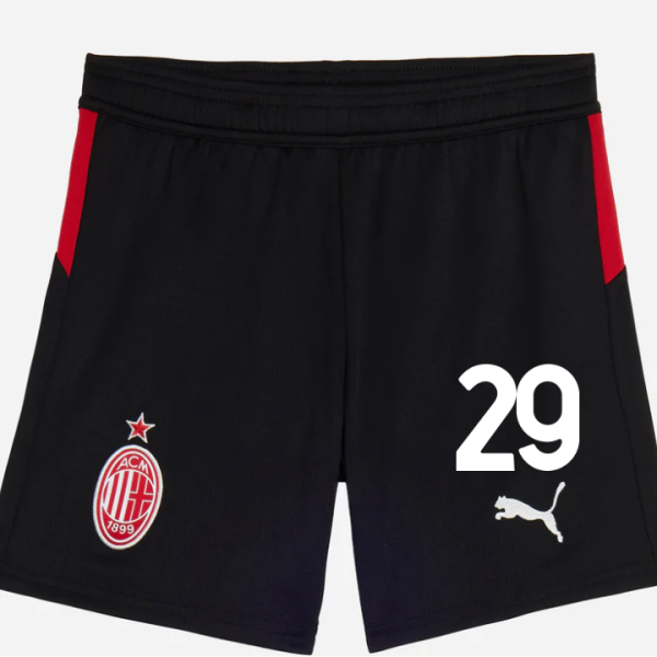 milan home 202526 kids shorts – 29 youssouf fofana Collection – Official AC Milan Kits Collection - Official AC Milan Kits