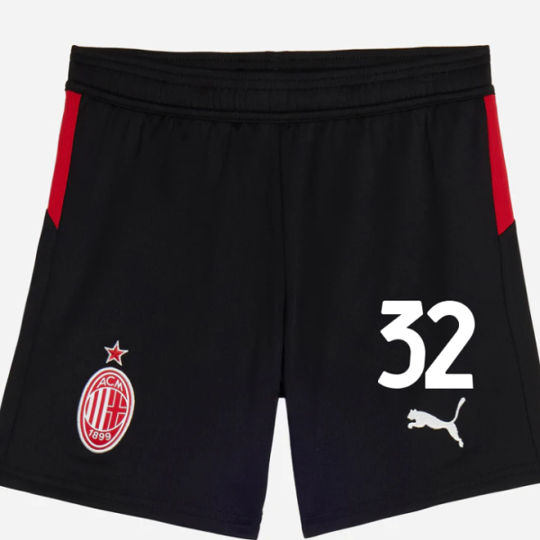 milan home 202526 kids shorts – 32 kyle walker Collection – Official AC Milan Kits Collection - Official AC Milan Kits