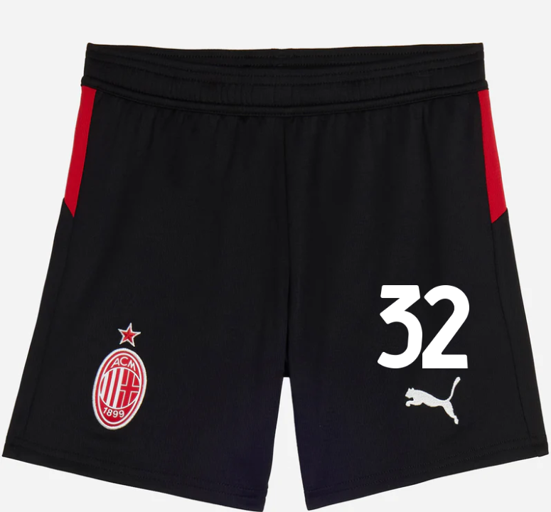 milan home 202526 kids shorts – 32 kyle walker Collection – Official AC Milan Kits Collection - Official AC Milan Kits