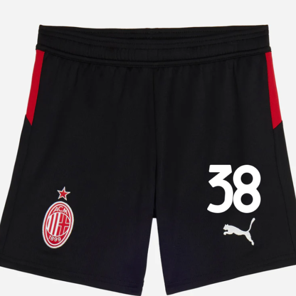 milan home 202526 kids shorts – 38 warren bondo Collection – Official AC Milan Kits Collection - Official AC Milan Kits