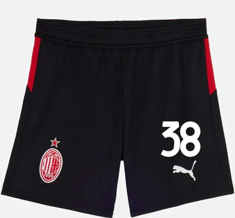 milan home 202526 kids shorts – 38 warren bondo Collection – Official AC Milan Kits Collection - Official AC Milan Kits