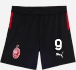 milan home 202526 kids shorts – 9 luka jović Collection – Official AC Milan Kits Collection - Official AC Milan Kits