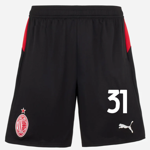 milan home 202526 shorts – 31 strahinja pavlović Collection – Official AC Milan Kits Collection - Official AC Milan Kits