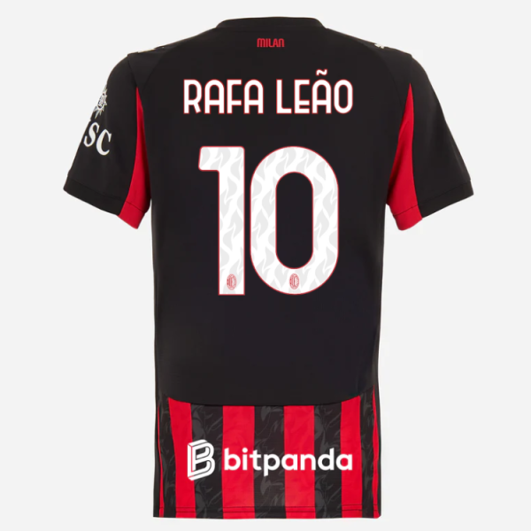 milan home 202526 woman jersey – 10 rafael leão Collection – Official AC Milan Kits Collection - Official AC Milan Kits