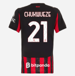 milan home 202526 woman jersey – 21 samuel chukwueze Collection – Official AC Milan Kits Collection - Official AC Milan Kits