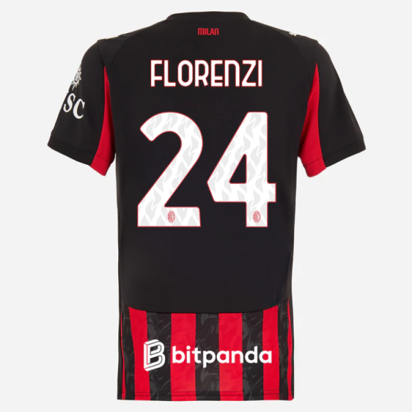 milan home 202526 woman jersey – 24 alessandro florenzi Collection – Official AC Milan Kits Collection - Official AC Milan Kits