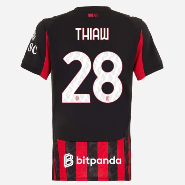 milan home 202526 woman jersey – 28 malick thiaw Collection – Official AC Milan Kits Collection - Official AC Milan Kits