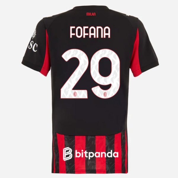 milan home 202526 woman jersey – 29 youssouf fofana Collection – Official AC Milan Kits Collection - Official AC Milan Kits