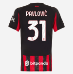 milan home 202526 woman jersey – 31 strahinja pavlović Collection – Official AC Milan Kits Collection - Official AC Milan Kits