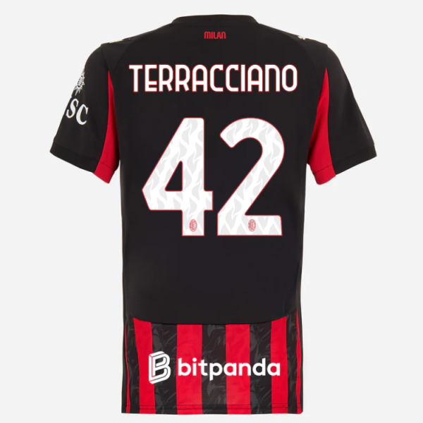 milan home 202526 woman jersey – 42 filippo terracciano Collection – Official AC Milan Kits Collection - Official AC Milan Kits