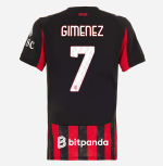 milan home 202526 woman jersey – 7 santiago gimenez Collection – Official AC Milan Kits Collection - Official AC Milan Kits