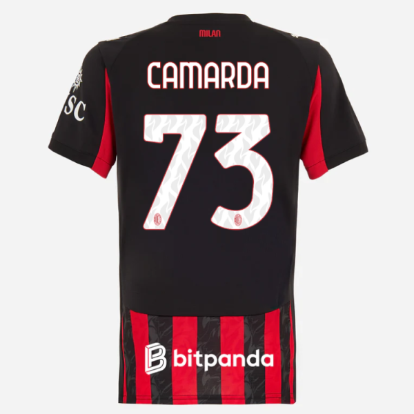 milan home 202526 woman jersey – 73 francesco camarda Collection – Official AC Milan Kits Collection - Official AC Milan Kits