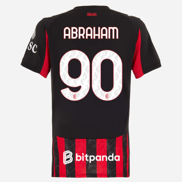milan home 202526 woman jersey – 90 tammy abraham Collection – Official AC Milan Kits Collection - Official AC Milan Kits