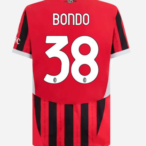 milan home authentic 202425 jersey – 38 warren bondo Collection – Official AC Milan Kits Collection - Official AC Milan Kits