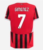 milan home authentic 202425 jersey – 7 santiago gimenez Collection – Official AC Milan Kits Collection - Official AC Milan Kits