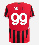 milan home authentic 202425 jersey – 99 riccardo sottil Collection – Official AC Milan Kits Collection - Official AC Milan Kits