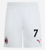 milan home authentic 202425 shorts white – 7 santiago gimenez Collection – Official AC Milan Kits Collection - Official AC Milan Kits