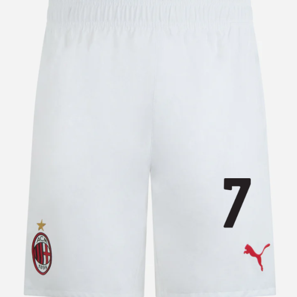 milan home authentic 202425 shorts white – 7 santiago gimenez Collection – Official AC Milan Kits Collection - Official AC Milan Kits