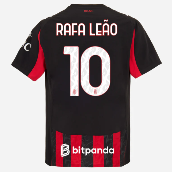 milan home authentic 202526 jersey – 10 rafael leão Collection – Official AC Milan Kits Collection - Official AC Milan Kits