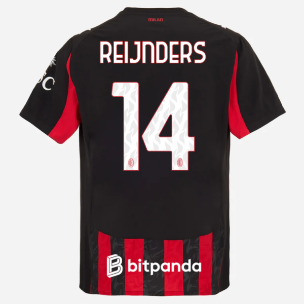 milan home authentic 202526 jersey – 14 tijjani reijnders Collection – Official AC Milan Kits Collection - Official AC Milan Kits