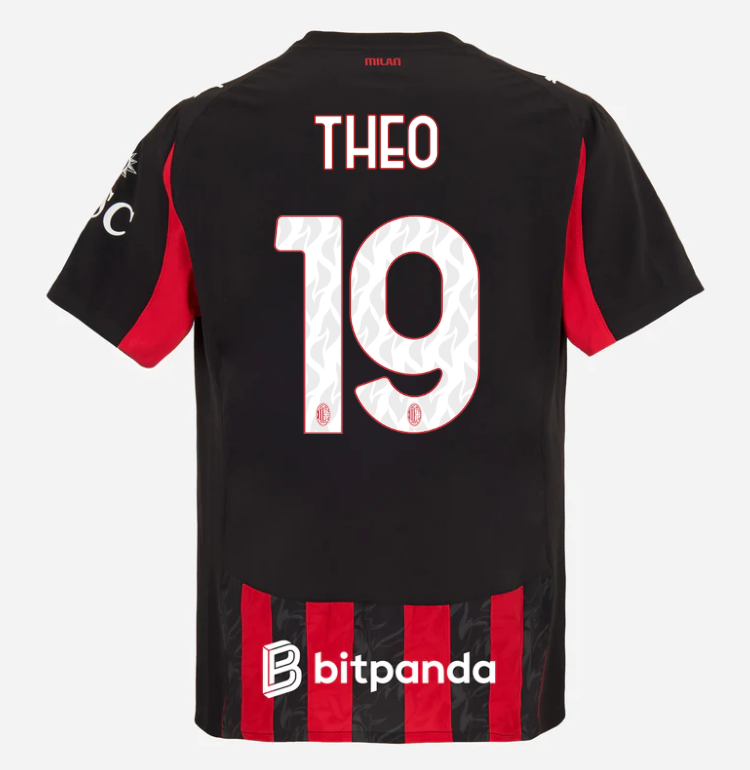 milan home authentic 202526 jersey – 19 theo hernández Collection – Official AC Milan Kits Collection - Official AC Milan Kits