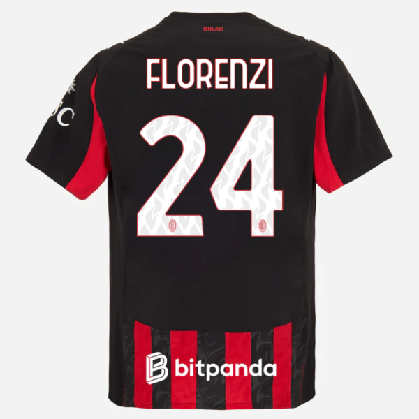 milan home authentic 202526 jersey – 24 alessandro florenzi Collection – Official AC Milan Kits Collection - Official AC Milan Kits