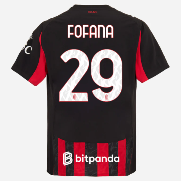 milan home authentic 202526 jersey – 29 youssouf fofana Collection – Official AC Milan Kits Collection - Official AC Milan Kits