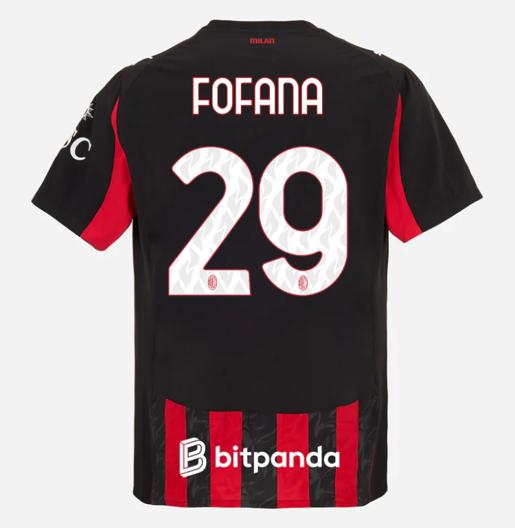 milan home authentic 202526 jersey – 29 youssouf fofana Collection – Official AC Milan Kits Collection - Official AC Milan Kits