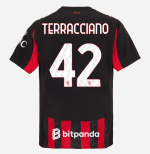 milan home authentic 202526 jersey – 42 filippo terracciano Collection – Official AC Milan Kits Collection - Official AC Milan Kits