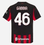 milan home authentic 202526 jersey – 46 matteo gabbia Collection – Official AC Milan Kits Collection - Official AC Milan Kits