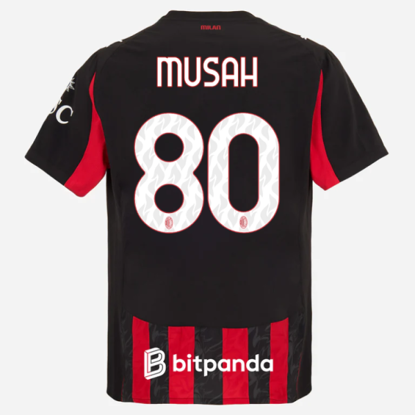 milan home authentic 202526 jersey – 80 yunus musah Collection – Official AC Milan Kits Collection - Official AC Milan Kits