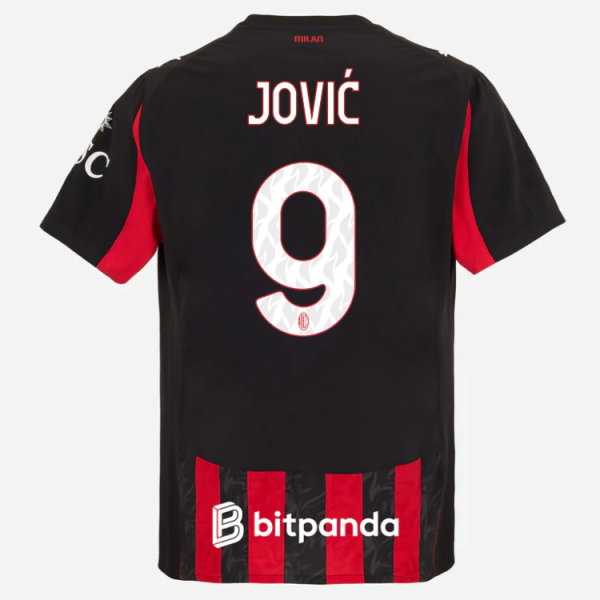 milan home authentic 202526 jersey – 9 luka jović Collection – Official AC Milan Kits Collection - Official AC Milan Kits