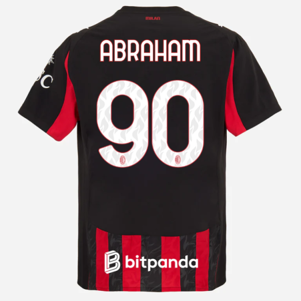 milan home authentic 202526 jersey – 90 tammy abraham Collection – Official AC Milan Kits Collection - Official AC Milan Kits