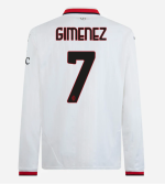 milan long sleeve away 202425 jersey – 7 santiago gimenez Collection – Official AC Milan Kits Collection - Official AC Milan Kits