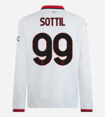 milan long sleeve away 202425 jersey – 99 riccardo sottil Collection – Official AC Milan Kits Collection - Official AC Milan Kits