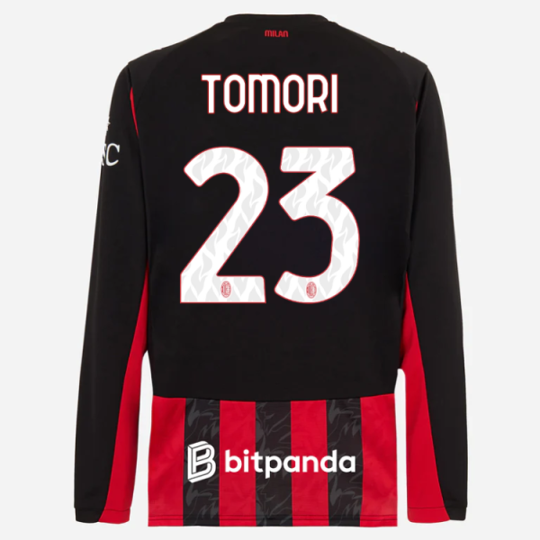 milan long sleeve home 202526 jersey – 23 fikayo tomori Collection – Official AC Milan Kits Collection - Official AC Milan Kits
