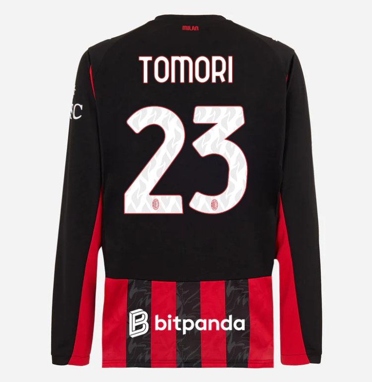 milan long sleeve home 202526 jersey – 23 fikayo tomori Collection – Official AC Milan Kits Collection - Official AC Milan Kits