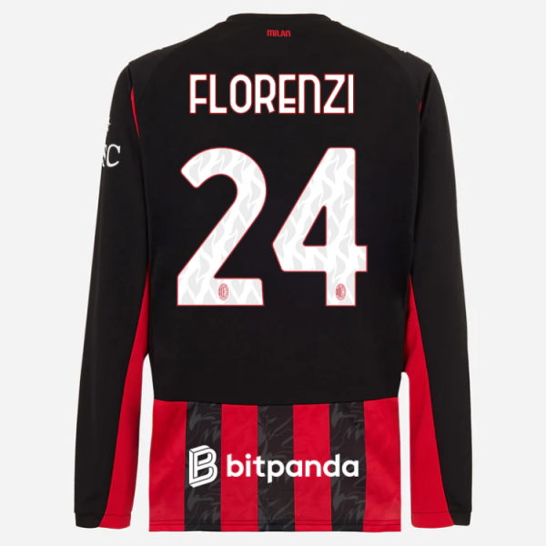 milan long sleeve home 202526 jersey – 24 alessandro florenzi Collection – Official AC Milan Kits Collection - Official AC Milan Kits