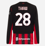 milan long sleeve home 202526 jersey – 28 malick thiaw Collection – Official AC Milan Kits Collection - Official AC Milan Kits