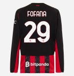 milan long sleeve home 202526 jersey – 29 youssouf fofana Collection – Official AC Milan Kits Collection - Official AC Milan Kits