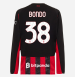 milan long sleeve home 202526 jersey – 38 warren bondo Collection – Official AC Milan Kits Collection - Official AC Milan Kits